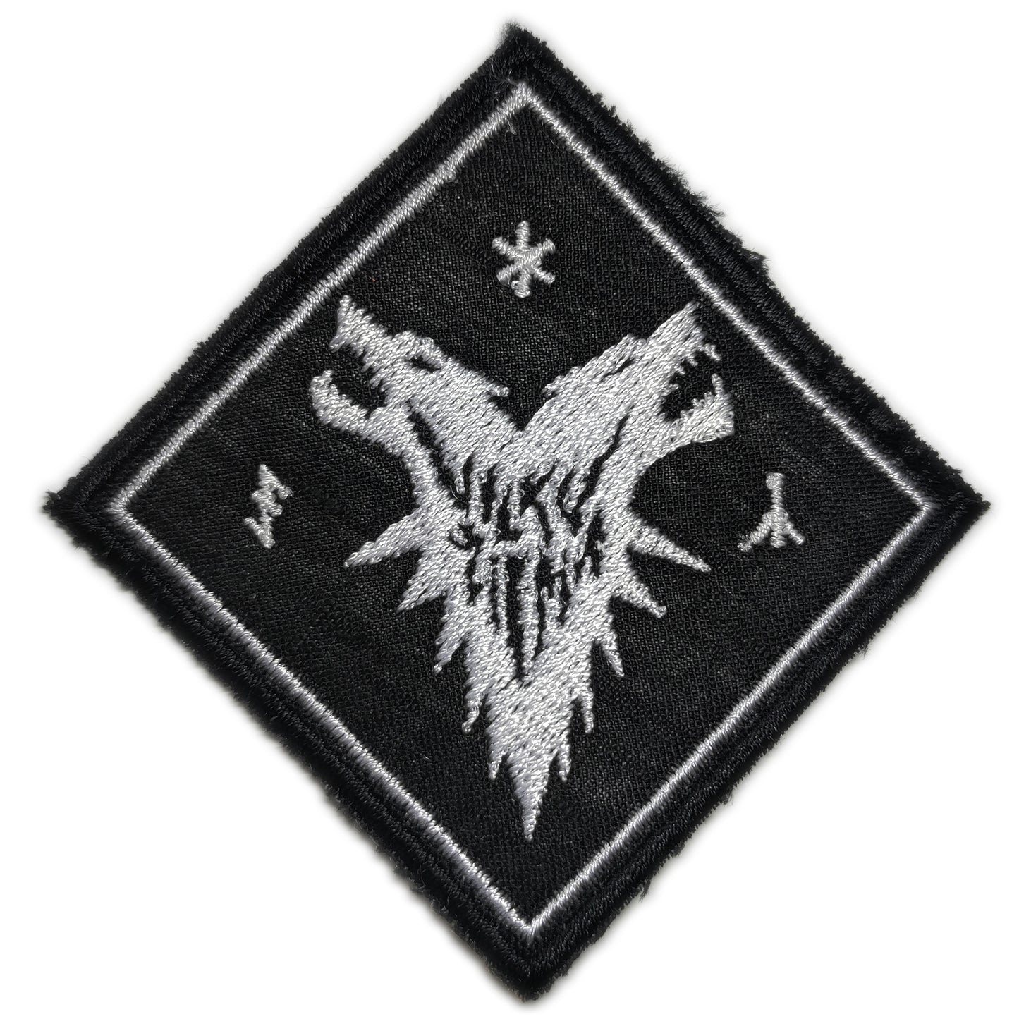Winter of Wolves Square Patch White