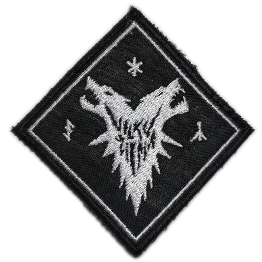Winter of Wolves Square Patch White