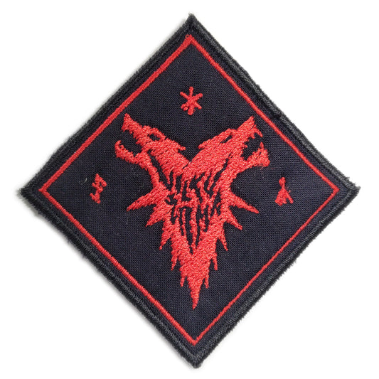 Winter of Wolves Square Patch Red